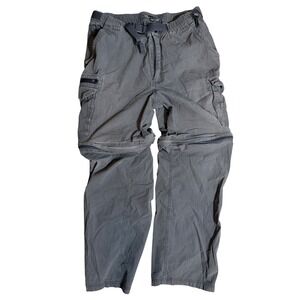 BC Clothing Mens Convertible Cargo Hiking Pants Gray Zip Off Shorts XL x 30 Gorp